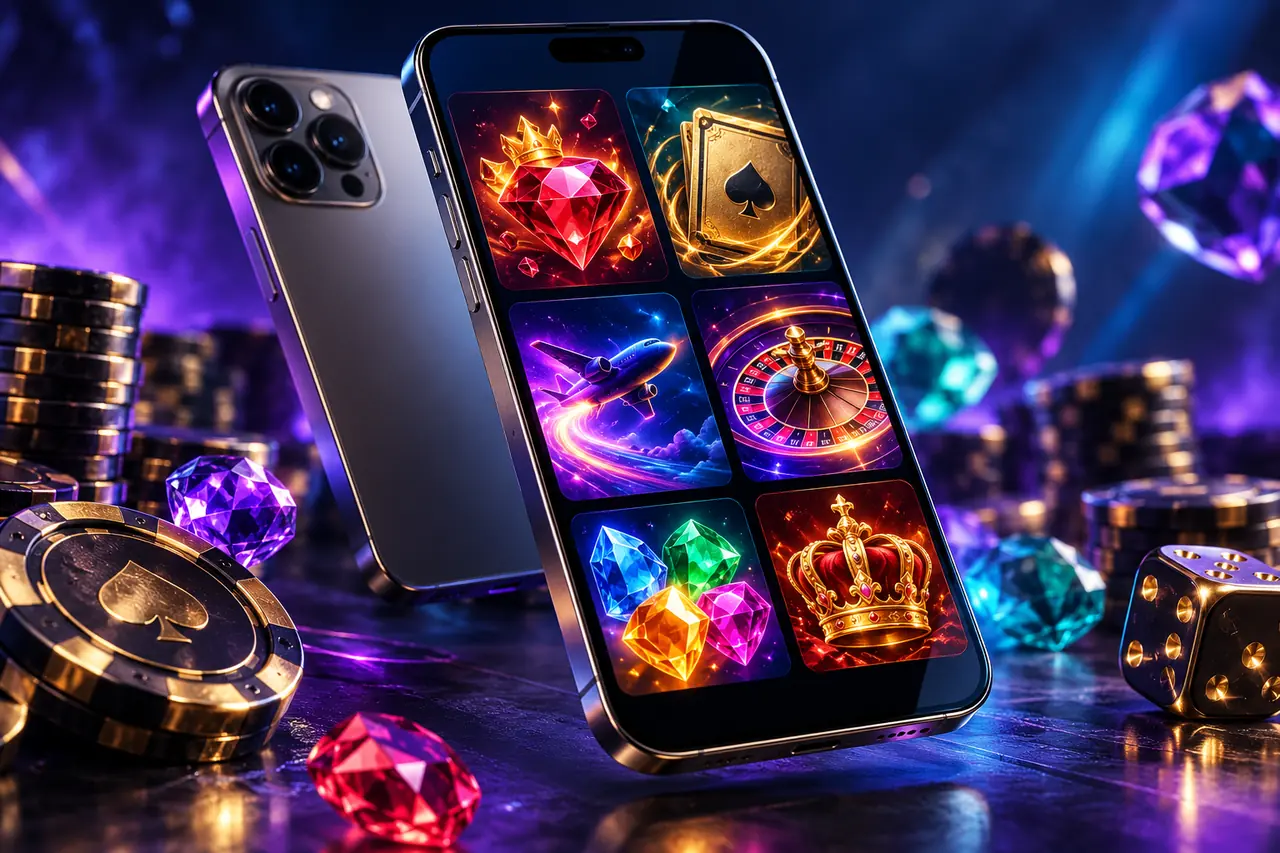 Concept illustration for casino apps & mobile