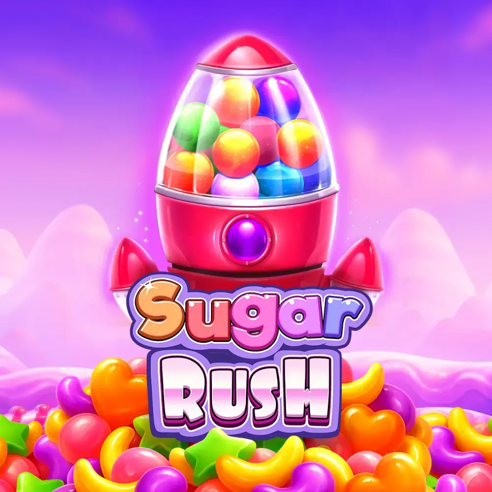 Sugar Rush slot artwork illustrating online pokies features